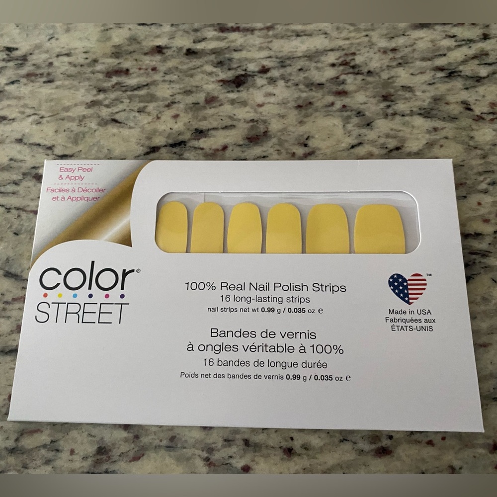 Color Street nail polish strips manicure Belgium Buttercup